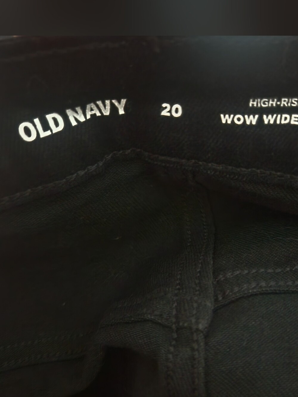Old Navy High-Waisted Wow Wide-Leg Jeans in Black Size 20 - Picture 5 of 5